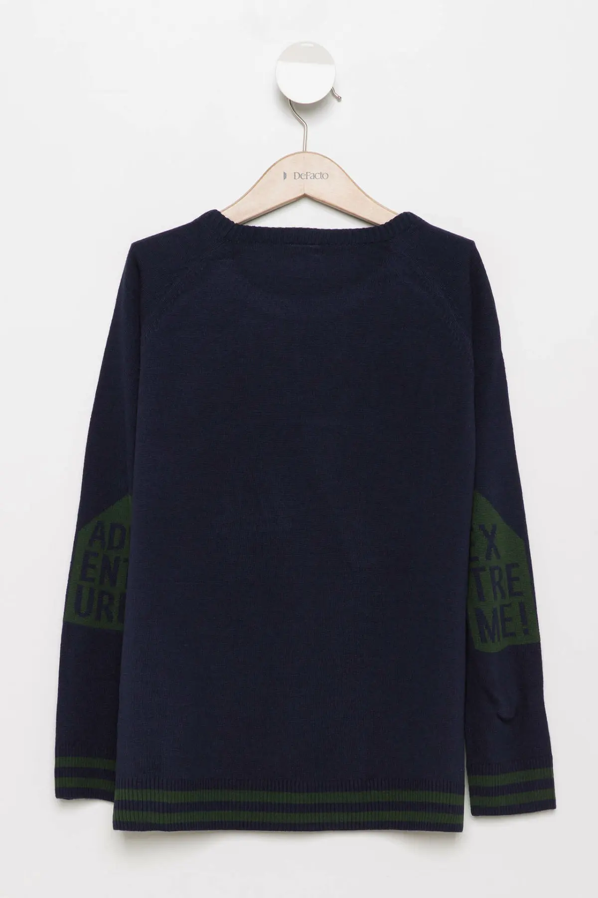 DeFacto Fashion Boy Crewneck Pullover Boys Casual Cotton Loose Sweaters Kids Sportwear Green Autumn- H7481A617WN | Детская одежда и