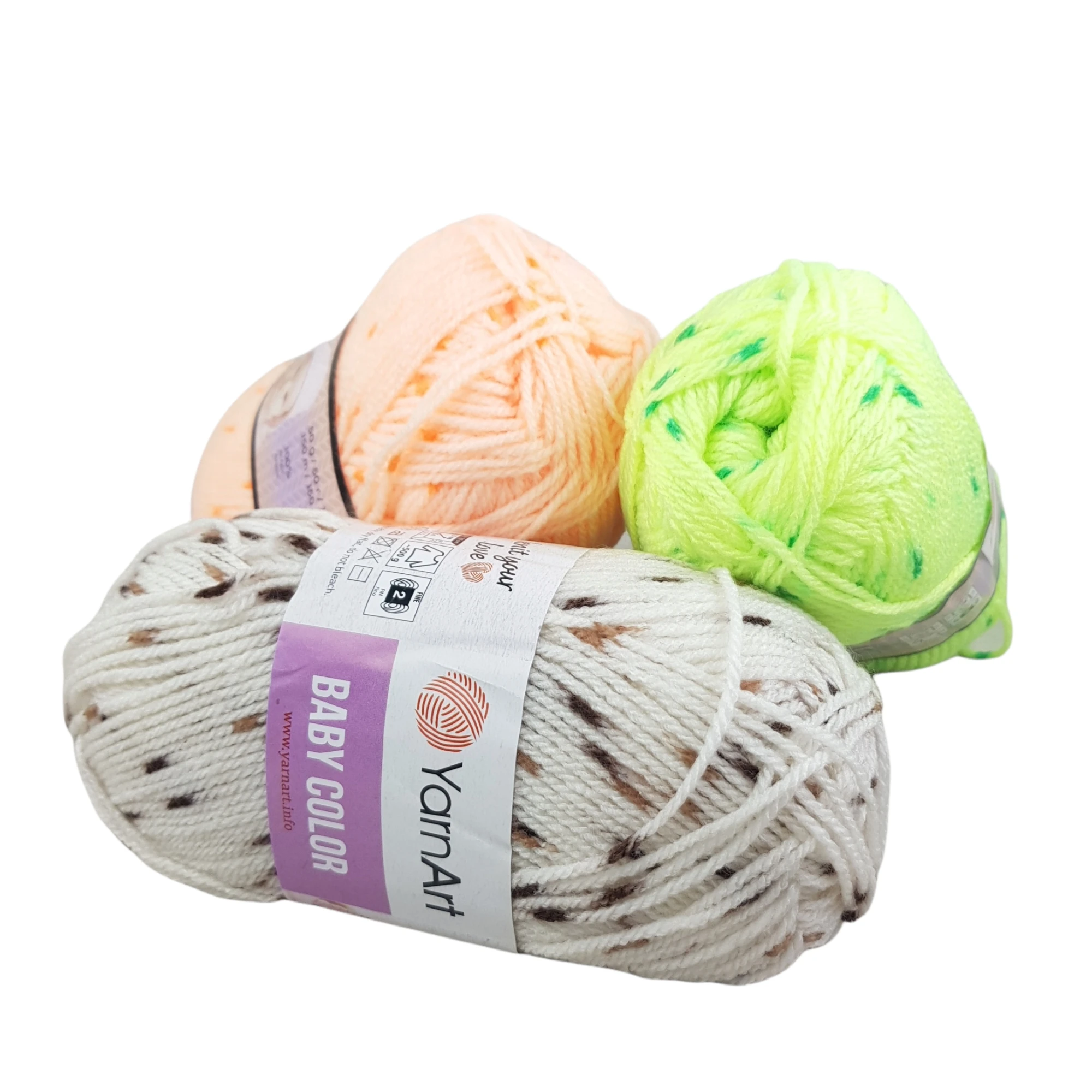 

Yarnart Baby Color Yarn 50gr-150mt %100 Acrylic Multicolor Sprinkle Specled Hand Knitting Crochet Blanket Clothes Hypoallergenic