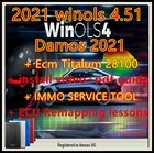 2021 горячая Распродажа WinOLS 4,51 с плагинами vmwar + 2021 Damos + ECM TITANIUM + immo service tool v1.2 + ECU ремонтные уроки
