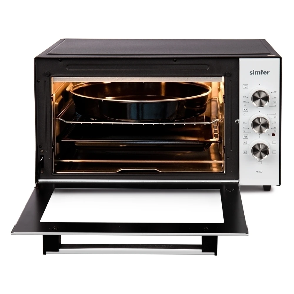 Мини-печь духовка Simfer M3501 Топ комплектация 5 режимов работы конвекция 2 противня