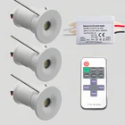 Радиочастотный пульт дистанционного управления + драйвер с регулируемой яркостью 1 Вт 100 лм 12 В 15 мм Мини светодиодный прожектор CE RoHS Рождество IP65 лестничный шкаф