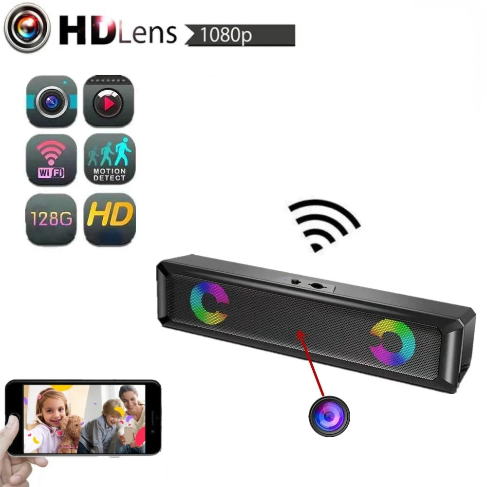 

Мини-камера видеонаблюдения, 1080P Full HD, Wi-Fi, USB