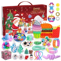 christmas set 32pcs advent calendar sensory toys pack for kids adults figetget pack set edc stress relief push bubble blind box
