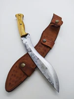 handmade forged steel h%c4%b1gh carbon kukri gurkhahunting knife for camping activitefull tangolive handleextremely sharp blade