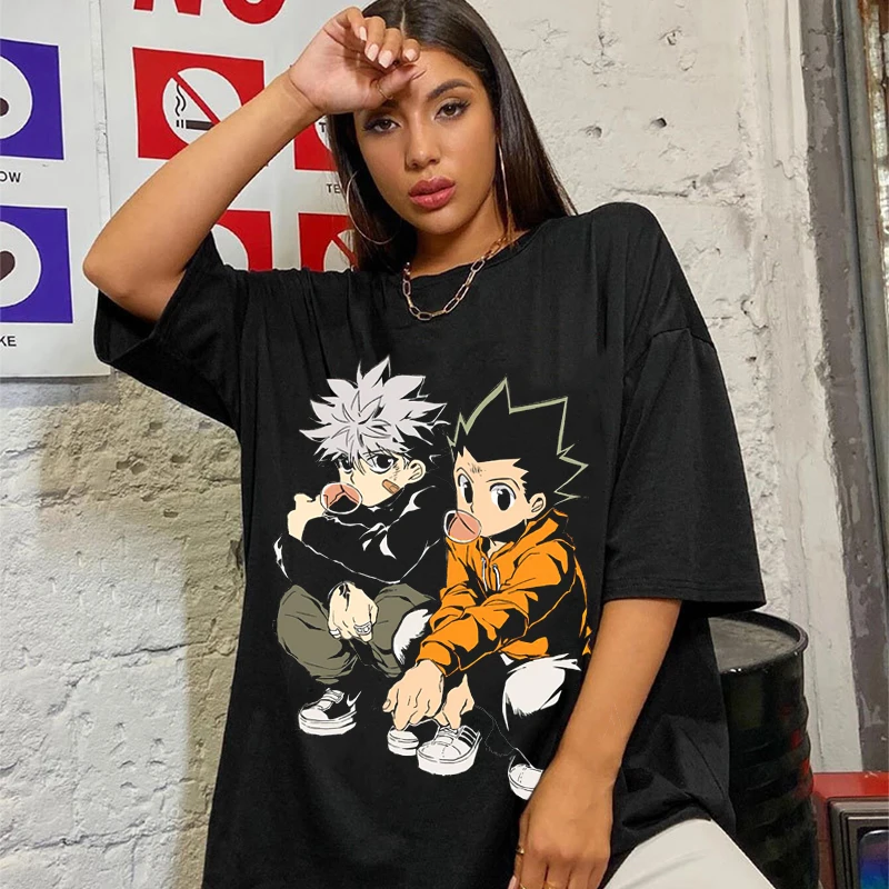 Hunter X Аниме одежда для женщин Графические футболки Готический кавайный Харадзюку