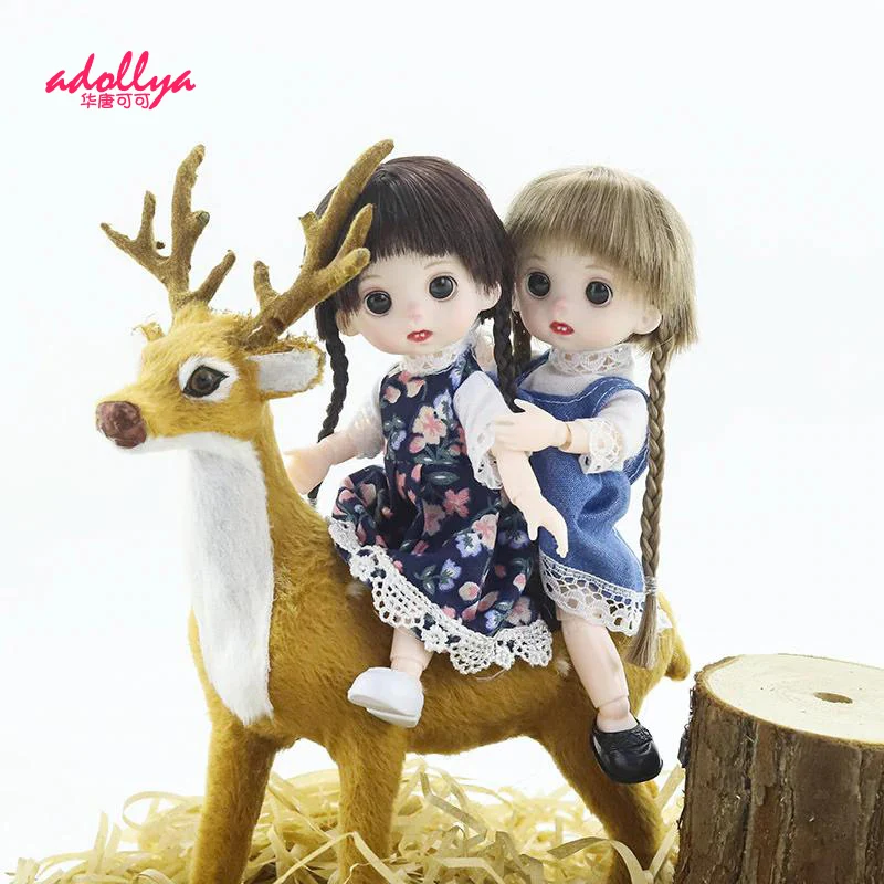 Кукла Adollya BJD 1/12 белая кожа 13 шарнир двойная плетеная девочка голая кукла детское