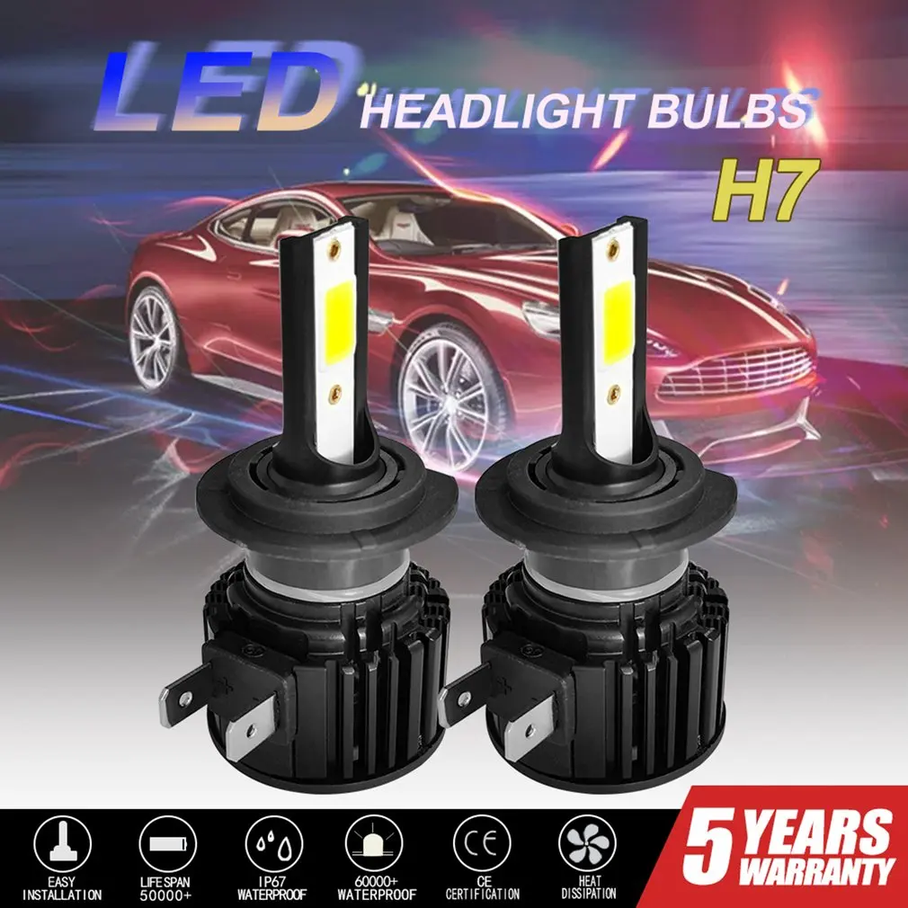 

2pcs H7 H11 9005 9006 LED Fog Lamp Bulbs Car Lights 6000K White Auto Fog Lamp Day Running Light 12V High Power Headlights