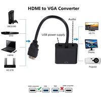 hd 1080p hdmi to vga cable converter with audio power supply hdmi male to vga female converter adapter for tablet laptop pc tv