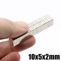 102050100pcs 10x5x2 neodymium magnet 10mm x 5mm x 2mm n35 ndfeb block super powerful strong permanent magnetic imanes 1052