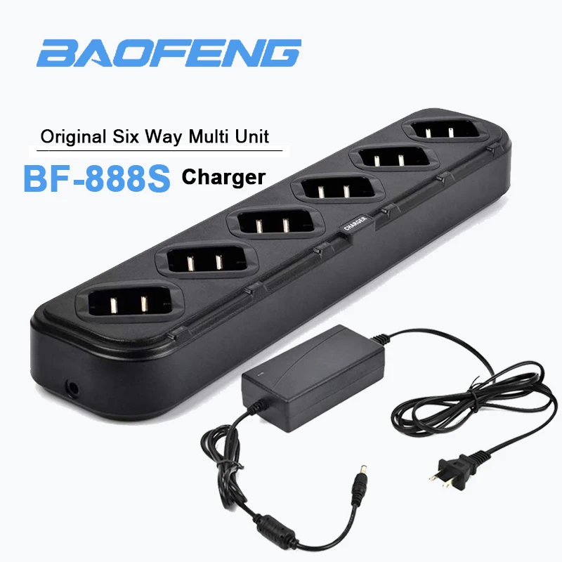 Зарядное устройство для аккумулятора Baofeng 888S 6 стороннее настольное быстрое