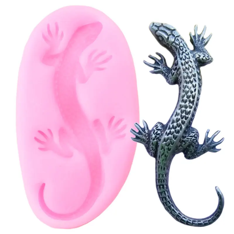 3D Ящерица кекс Топпер форма для помадки инструменты украшения торта границы