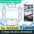 Солнцезащитные козырьки для Nissan X-Trail Rogue T32 2014  2020 X Trail XTrai, лобовые стекла автомобиля, козырек 2019 2018 2017 2016