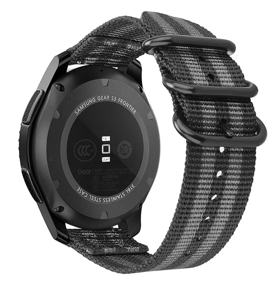amazfit bip ремешок gear s3 galaxy watch 46 мм для gear S3 Frontier galaxy watch Active Amazfit Bip huawei watch Gt Nato ремешок