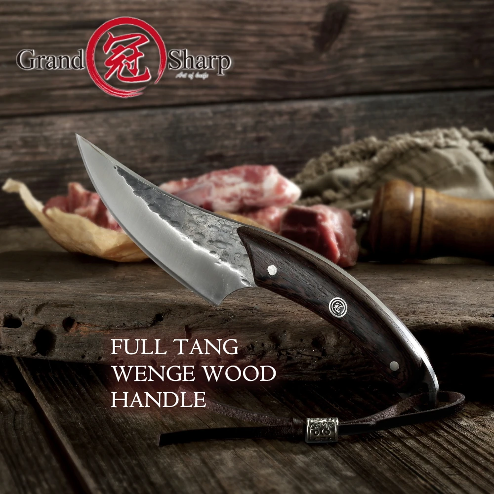 Грандичевый нож для обвалки ручной Кованый шеф-повара кухонные ножи барбекю