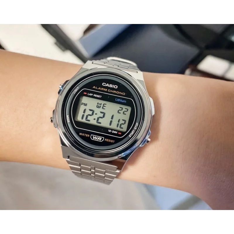 Orologio giovane Unisex Casio A171WE 1A timer allarme cinturino luce  acciaio|Quartz Watches| - AliExpress