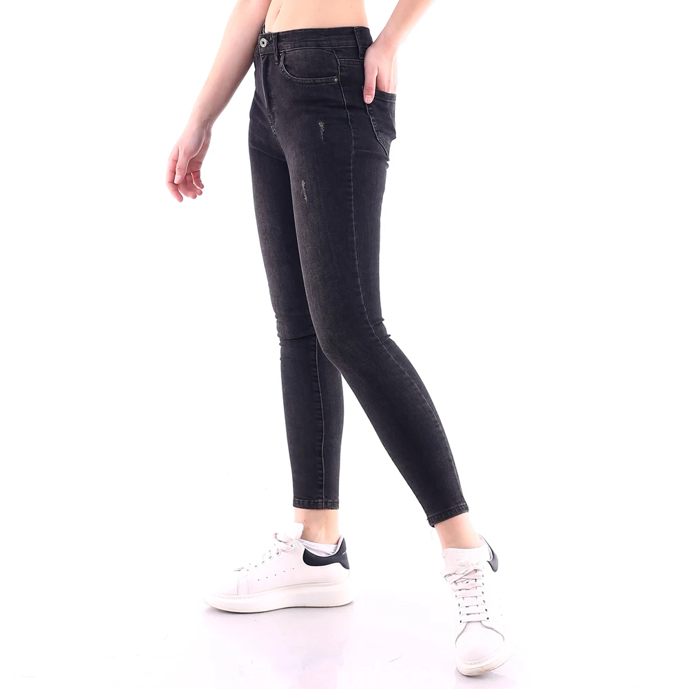 Женские джинсы из Турции 2020 черные брюки с высокой талией женские