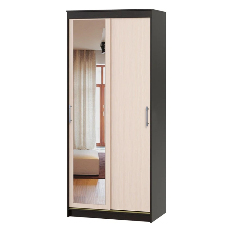 Шкаф-купе Шарм-Дизайн Эконом 90х45 Венге+Вяз с зеркалом |