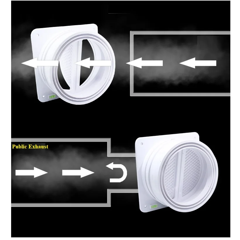 Пластиковый настенный демпфер для выпускного отверстия кухонной выхлопной