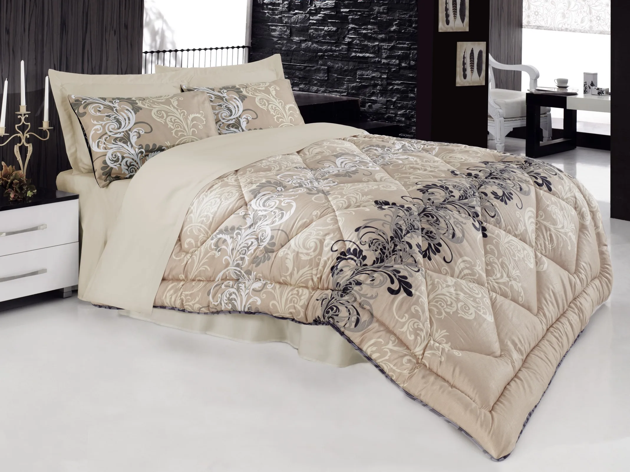 

Cotton Box Double Quilt Sets Bedspreads Soft Quality Bedspreads Quilts, Sheets, Pillowcases, Cotton Satin Made in Turkey, Cemle