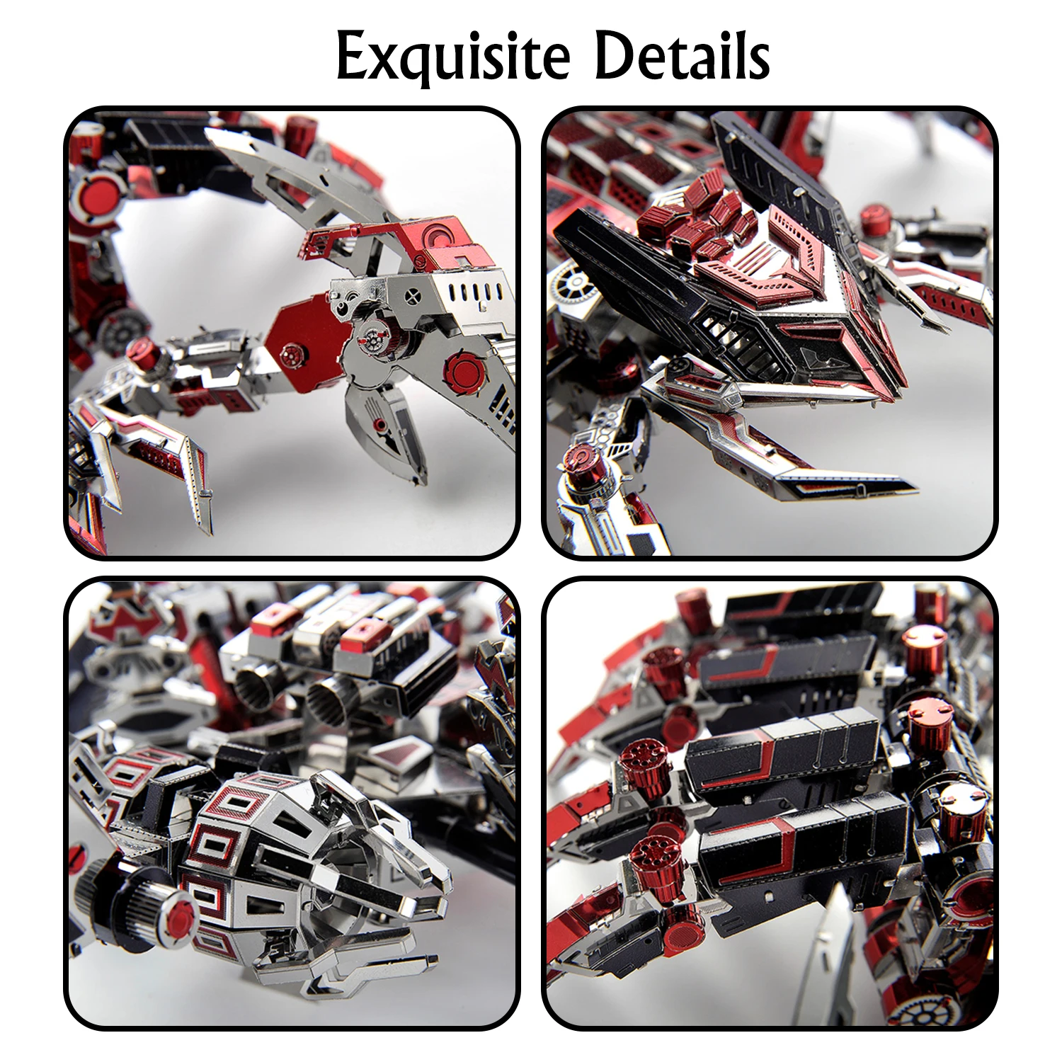 

Microworld Red Ddevils Scorpion 3D Metal Puzzle Animal Model Kits DIY Laser Cutting Assemble Jigsaw Gift Toys For Adults D003
