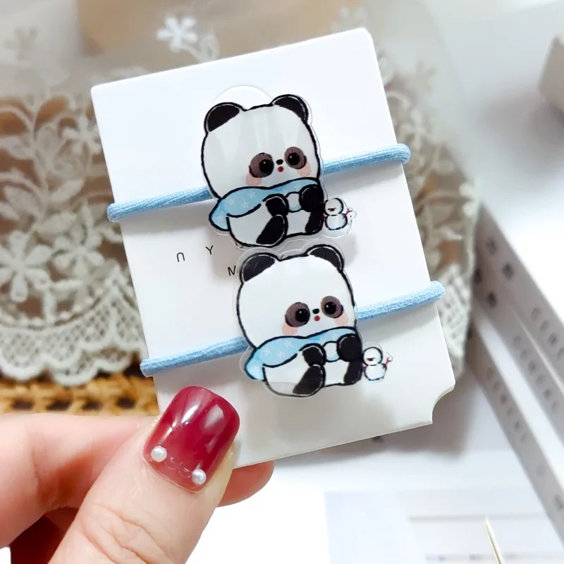 2022 зимние игры эластичная резинка для волос в виде панды девочек