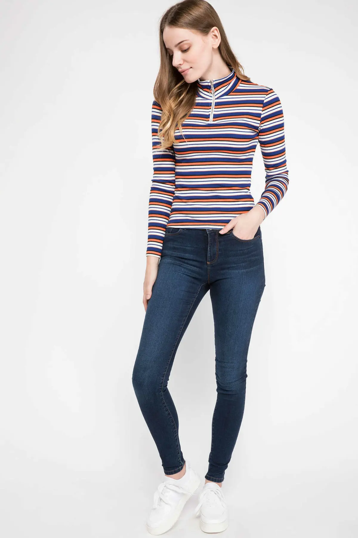 Дефакто дамские новые модные джинсовые узкие брюки женские повседневные