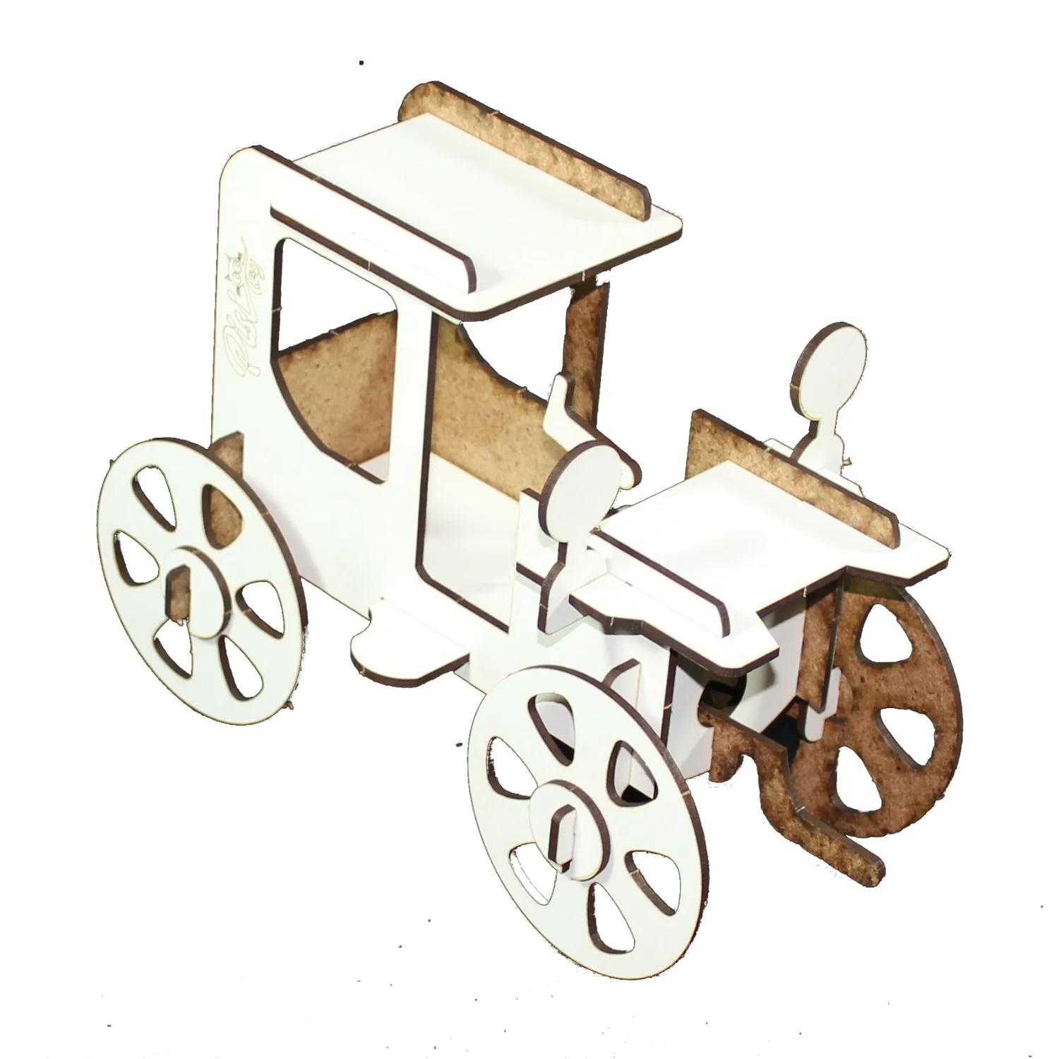 

JoyAndToys NOSTALGIC CAR PATTERN WHİTE 3D PUZZLE WOODEN TOY, Sensory Motor, Do It Yourself, Education Learning, Gift Hobby