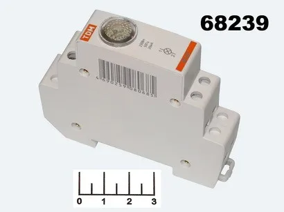ИНДИКАТОР НАПРЯЖЕНИЯ LED НА DIN-РЕЙКУ 230V 20mA ЗЕЛЕНЫЙ ЛС-47 TDM |