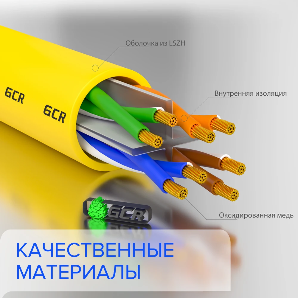 GCR LAN LSZH short patch cord cat 6 RJ 45 Ethernet для маршрутизатора сетевой кабель патч корд роутера