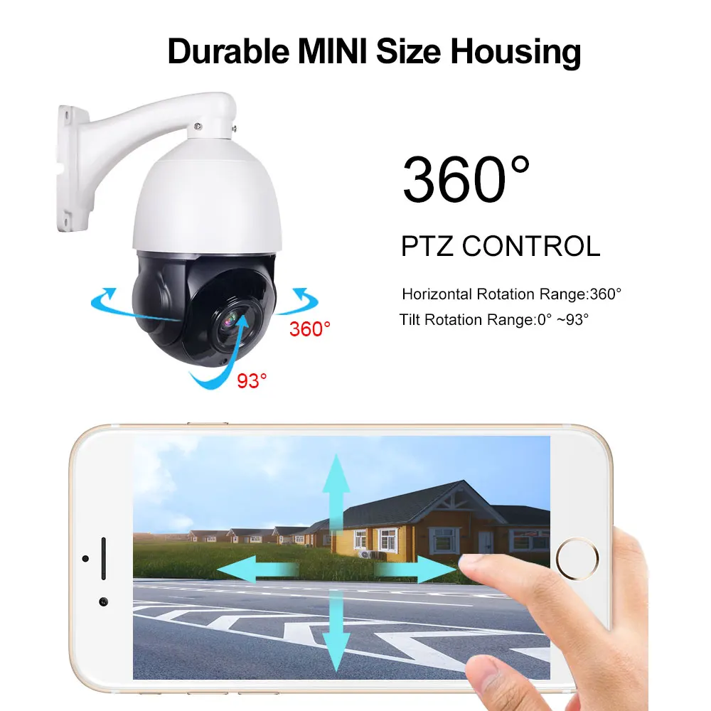 Наружная камера видеонаблюдения IP66 PTZ с автоматическим отслеживанием