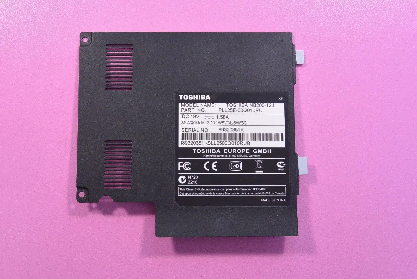 Toshiba NB200 12J 14R 10G 10.1&quot крышка закрывающая жесткий диск (цвет черный) | Компьютеры и