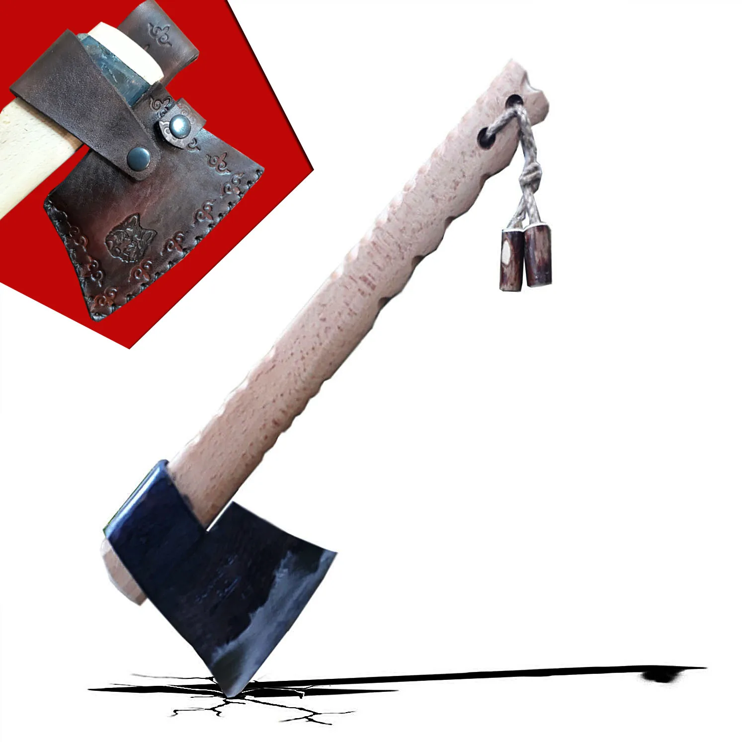 

Кованые ножницы TRABISA ручной работы стальной маленький многофункциональный инструмент Томагавк топор ручная Татуировка топор для расщепле...