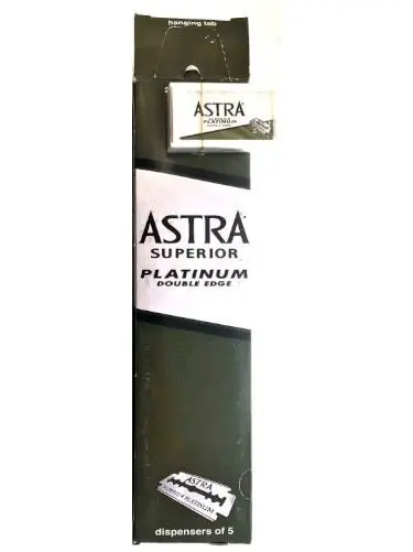 ВИНТАЖная сувенирная 1980-2000 годы 100 штук старых лезвий Astra Superior Platinum Double Edge Safety Razor Blades ЗЕЛЕНАЯ длинная упаковка БЕСПЛАТНАЯ ДОСТАВКА.