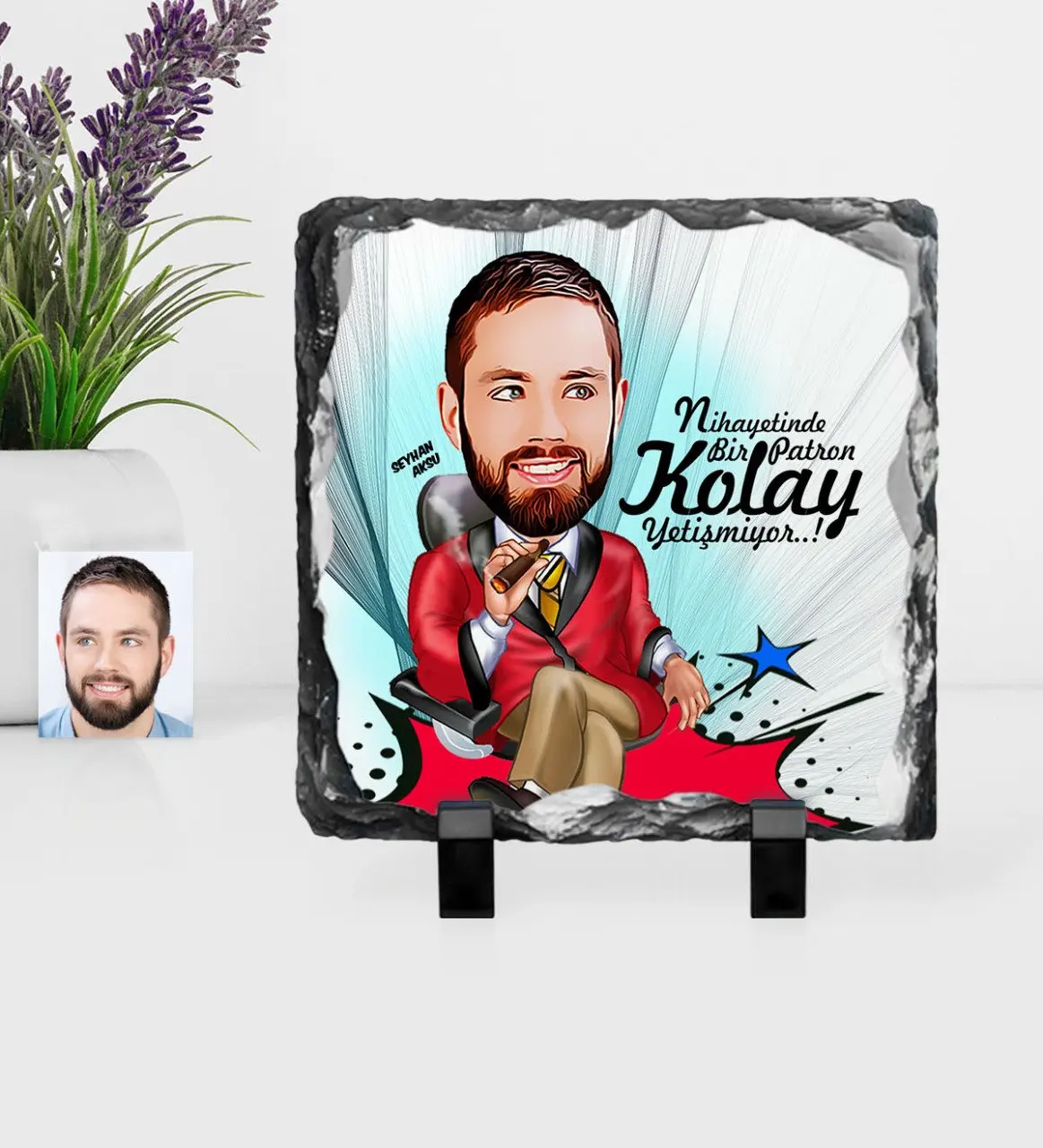 

Персональный мистер босс карикатура Декоративного Натурального Камня-2