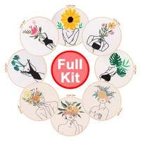 embroidery kit feminism pattern embroidery hoop embroidery thread embroidery materials and tool diy craft gift for beginner