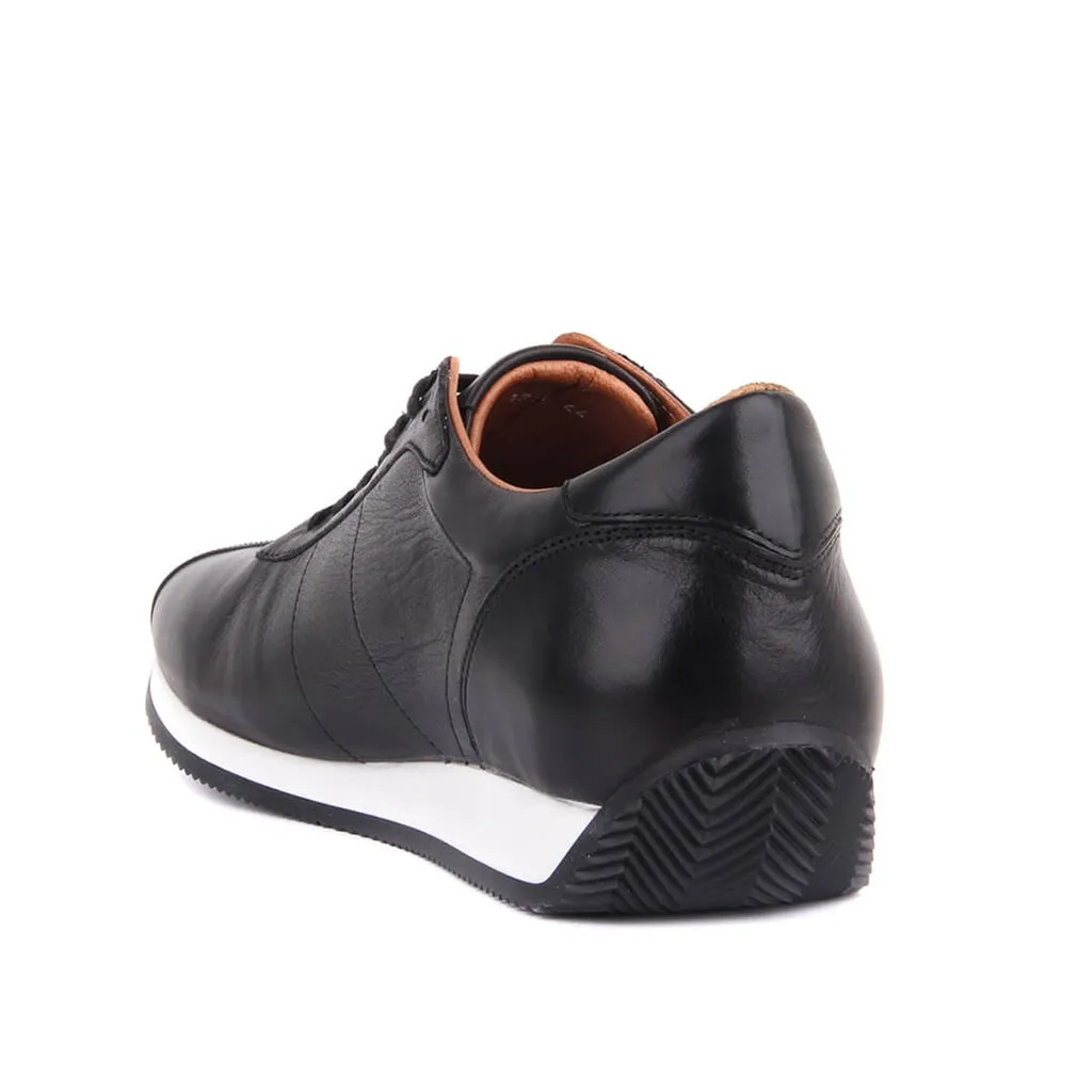 Sail Lakers-Genuine Leather Black Men Casual Shoes | Обувь