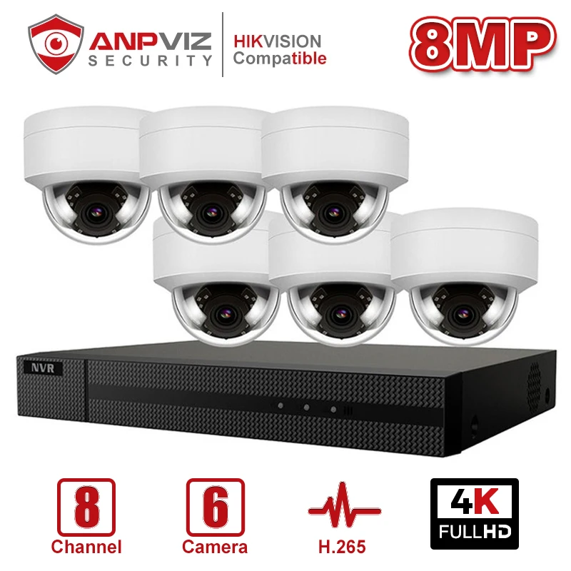 Камера видеонаблюдения Anpviz 8 каналов 4K Мп POE IP | Безопасность и защита