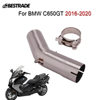 mid pipe for bmw c650gt 2016 2017 2018 2019 2020 motorcycle exhaust system middle link pipe connecting tube slip 51mm stainless