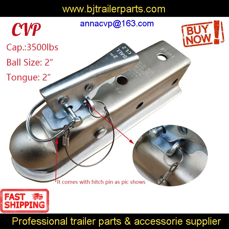 CVP Высококачественная муфта для прицепа 2 дюйма x сцепная шариковая с прямым