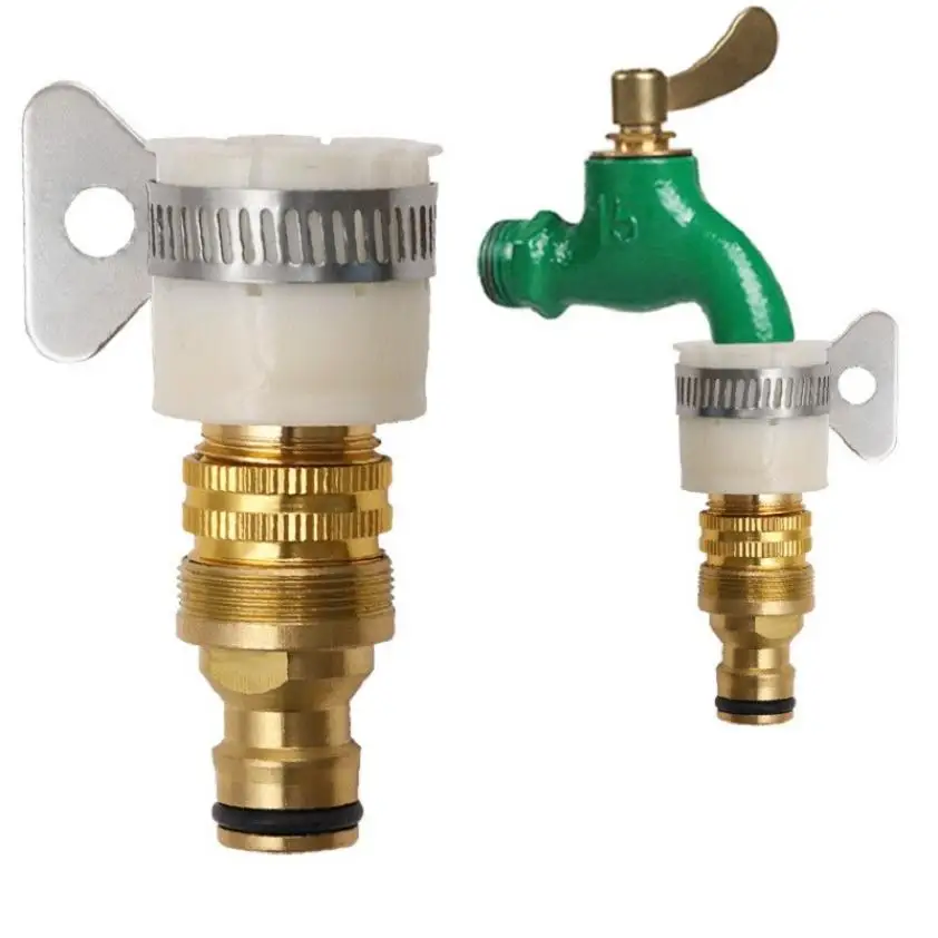 

15mm-23mm Universal Kitchen Hose Adapter Metal Faucet Connector Mixer Hose Adapter Tube Joint Fitting Garden Watering Tools