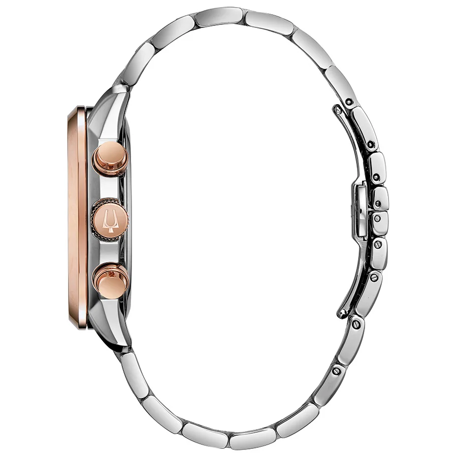 Наручные часы Bulova 98B335 мужские с кварцевым хронографом на биколорном браслете |