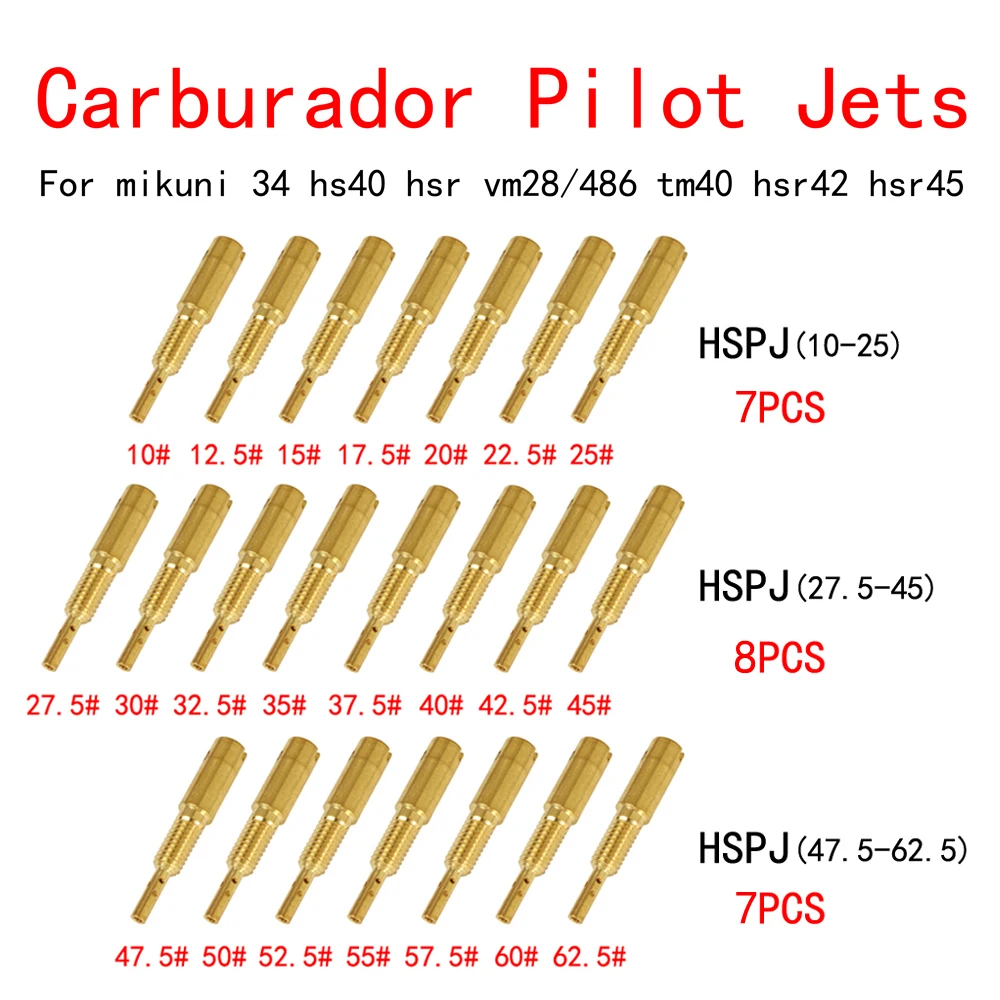 Mortorcycle Slow Pilot Jet Set vm28/486  For mikuni HS40 HSR42/45/48 RS34-RS40 TM33 TM36 TM40 tamanhos 1994-65 Carburetor nozzle
