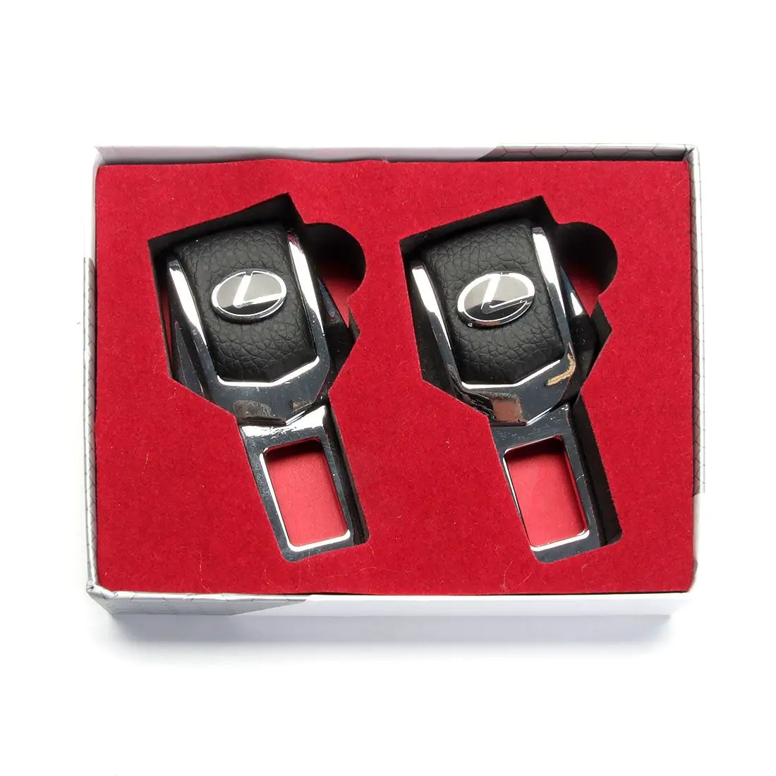Заглушки ремня безопасности кожа металл 2шт Lexus |