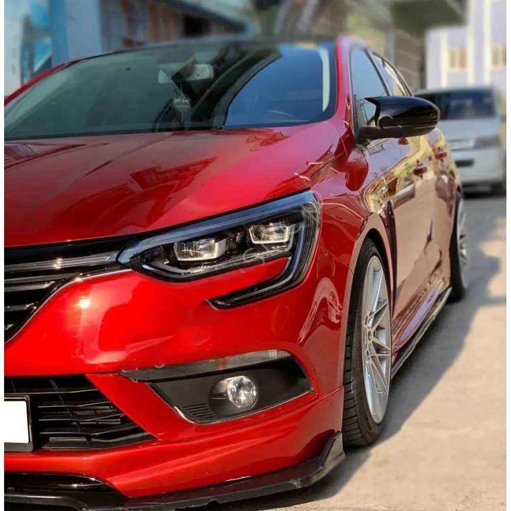Чехол с зеркалом летучая мышь для Renault Megane 4 2016 2017 2018 2019 черное фортепиано 2 шт.