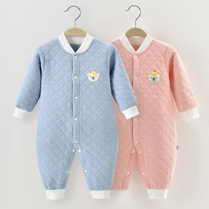 Autumn Winter Baby Clothes Warm Baby Boy Girl Rompers Soft Kids Outerwear Thicken Cotton Newborn Infant Baby Romper Bodysuits