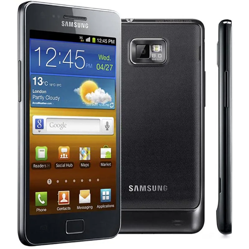

Samsung Galaxy S II GT-I9100 Refurbished Unlocked Mobile Phone Camera 8MP 16GB ROM GSM 3G Single Sim Android Smartphone