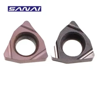 sanai cnc carbide insert wbgt060102 lathe turning tool insert for boring rod swubr06 stainless steel metal ceramic machining