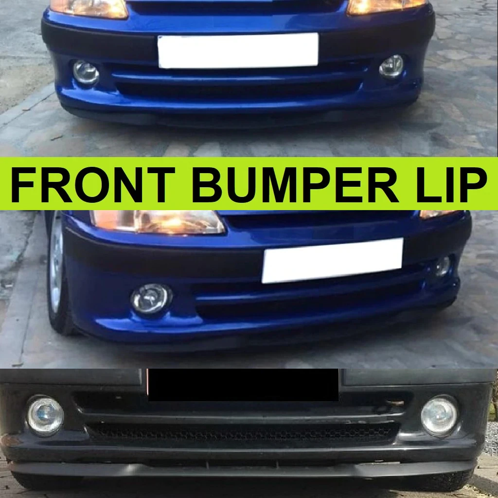 Универсальная губа для переднего бампера Peugeot 106 GTI CUPRA R 3 шт. диффузор черный