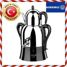 Электрический турецкий самовар, KORKMAZ, бренд Caykolik, самовар, лучшее качество, чайник, Кухонная машина, бытовая, A341Black