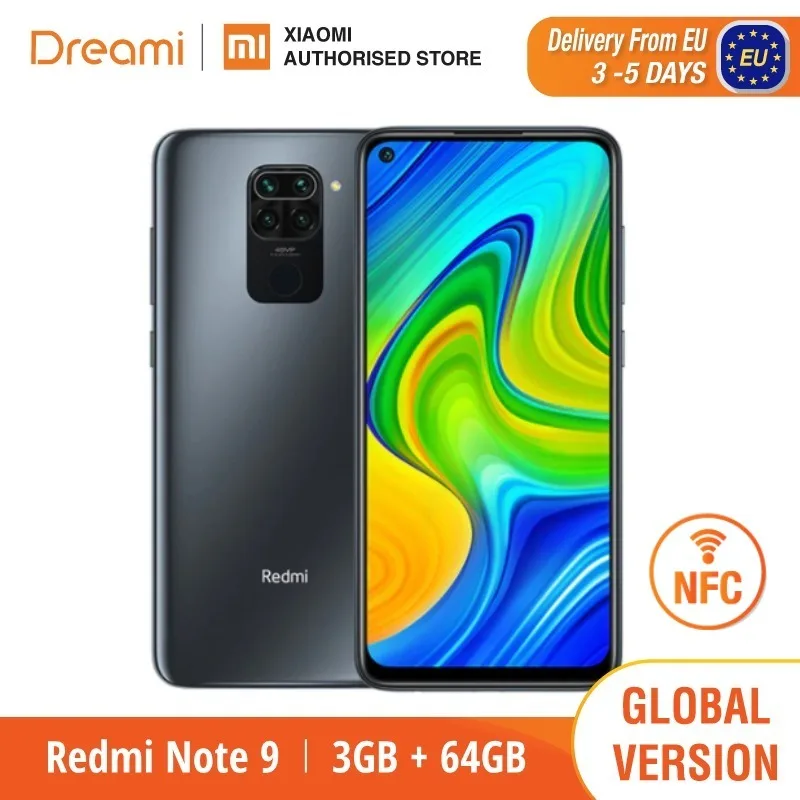 Глобальная версия Xiaomi Redmi Note 9 3 Гб RAM 64 ROM (абсолютно новый/Герметичный) redminote9 note9